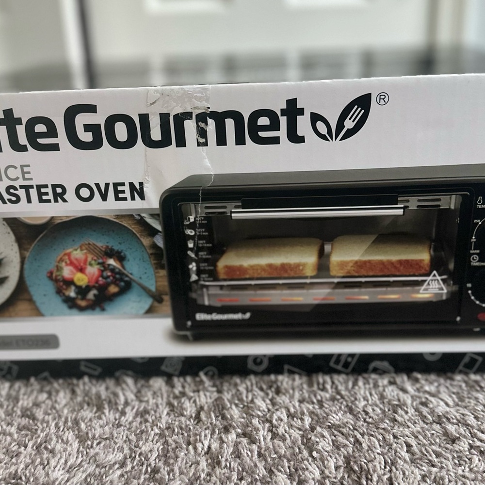 🆕 In Box Elite Gourmet 2 Slice Toaster Oven